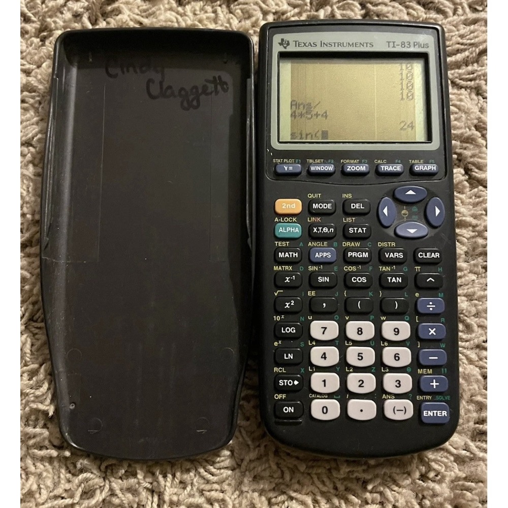 Texas‎ Instruments TI-83 Plus Graphing Calculator - Black Tested And Works